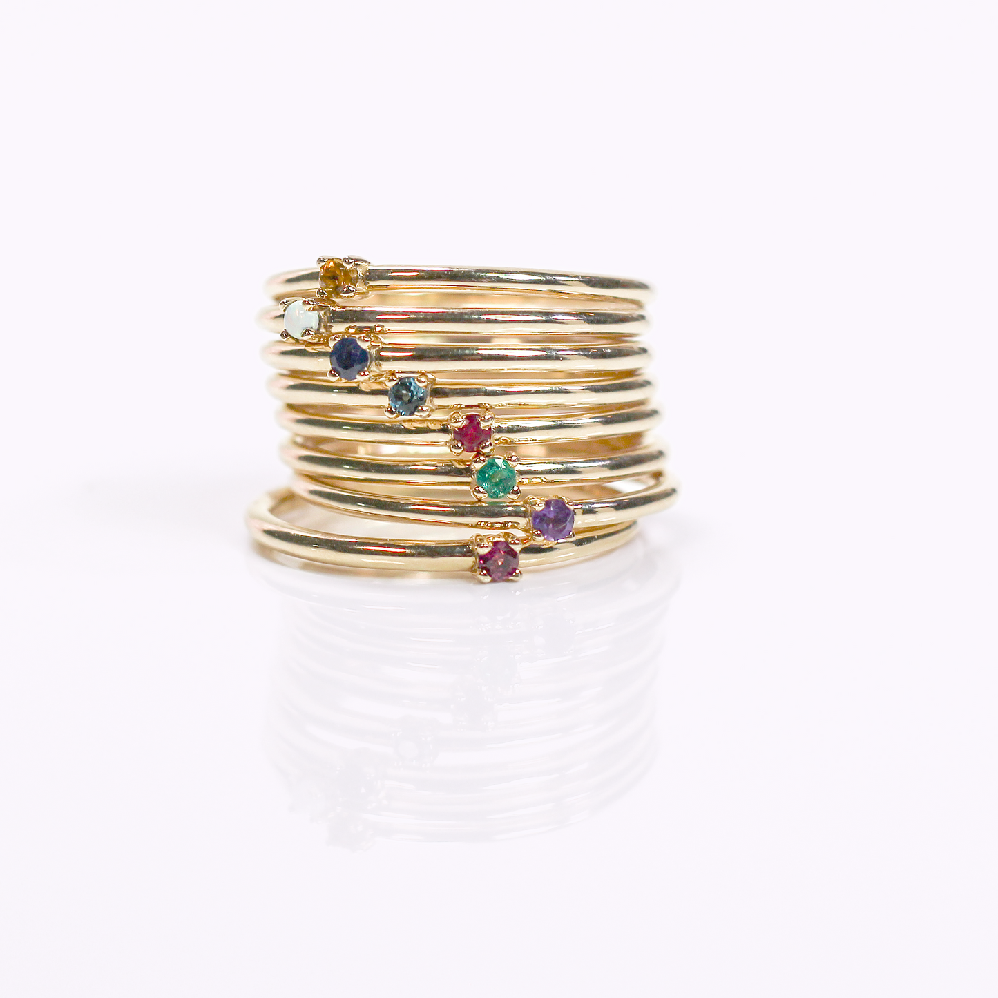 Solo Birthstone (14k Yellow Gold)